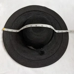 Mr. Hi\'s Classic Vintage Wide Brim Black Hat With Fancy Detail VINTAGE Mr. Hi main image 2